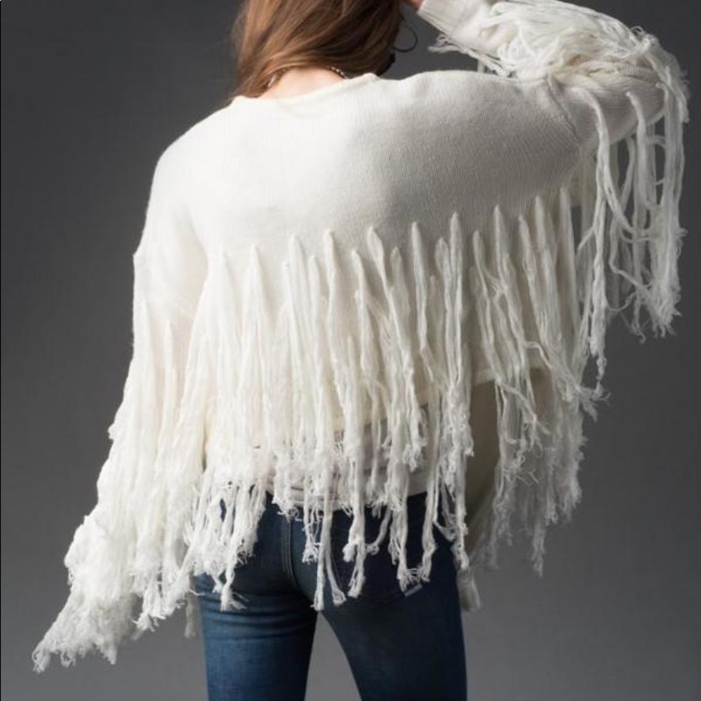 Spell and the gypsy designs rare vintage Leila tassel cardigan cropped shrug - Picture 3 of 16